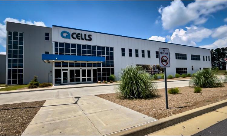 A Qcells solar panel facility. The company plans to build a $2.3 billion manufacturing complex just north of Atlanta in Cartersville.