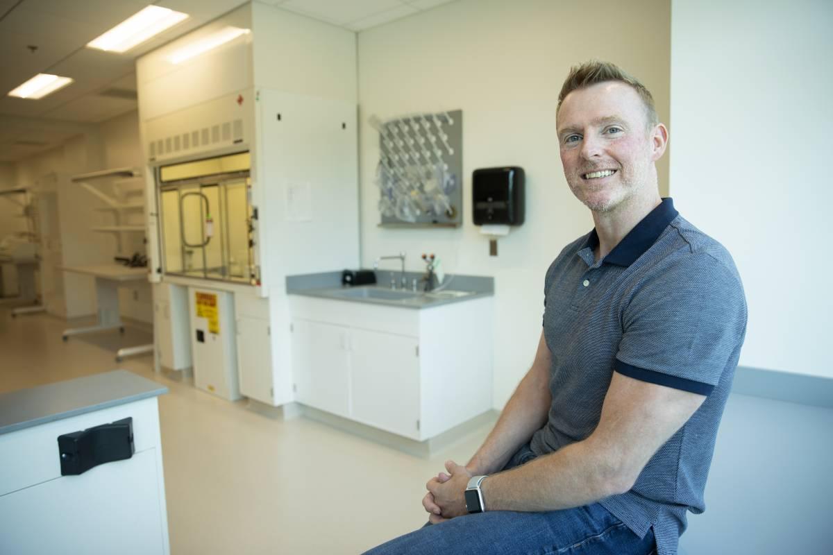 David Frakes, biomedical engineer (photo, in lab) 