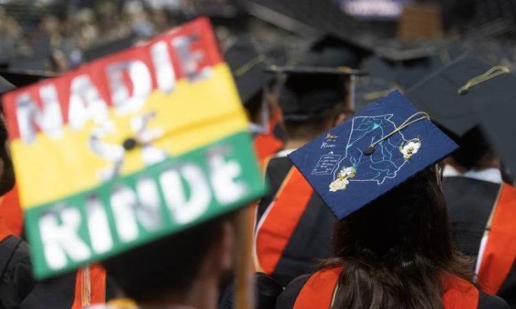 Students awaiting graduation, photo