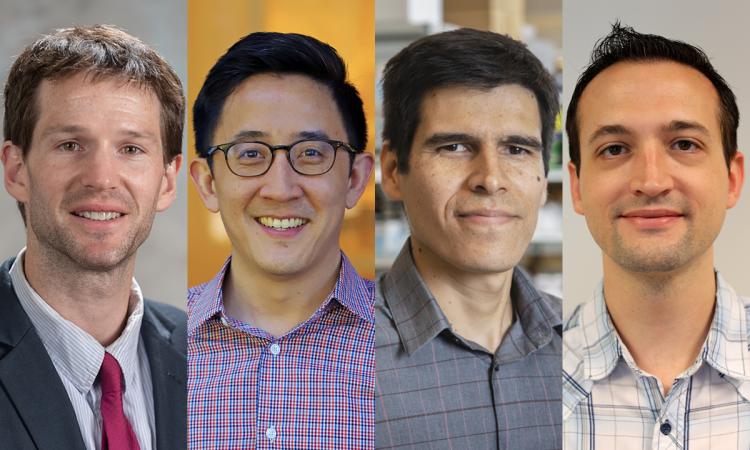 John Blazeck, Gabe Kwong, Felipe Quiroz, and Aaron Young, who all have received NIH Director's Awards for high-risk projects.