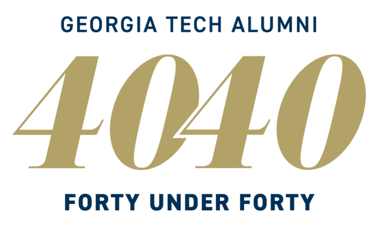 graphic of "Georgia Tech Alumni Forty Under Forty" text