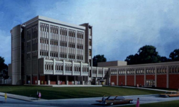 Original Mason Building illustration and rendering from the 1960s.