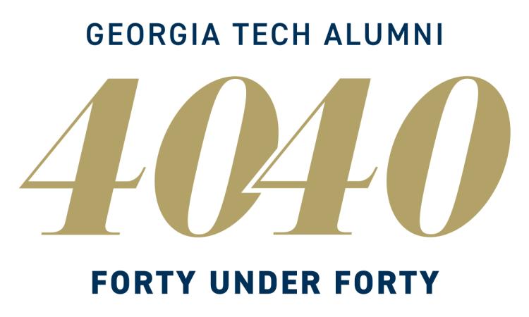 image of the text: "Georgia Tech Alumni, 40 Under 40"