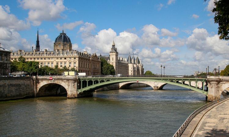 seine river and bridges in paris