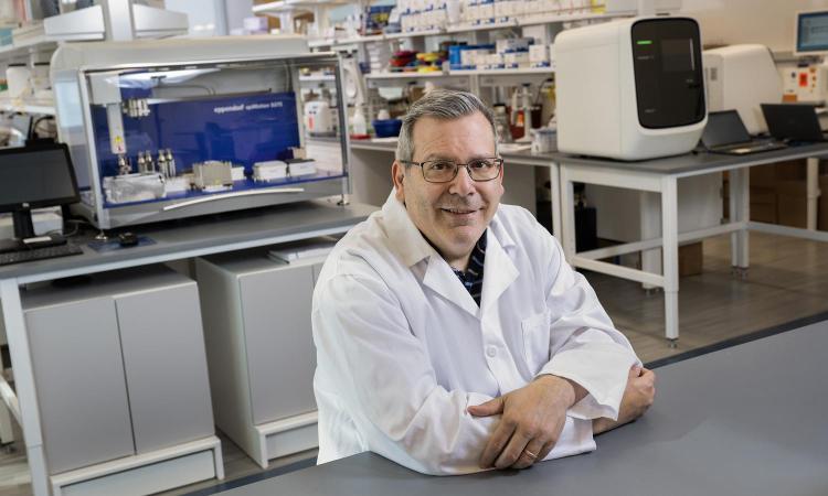 Philip Santangelo in his lab.