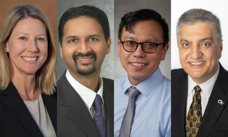 Composite of headshots of, from left, Krista Walton, Anant Madabhushi, Wilbur Lam, and Chaouki Abdallah.