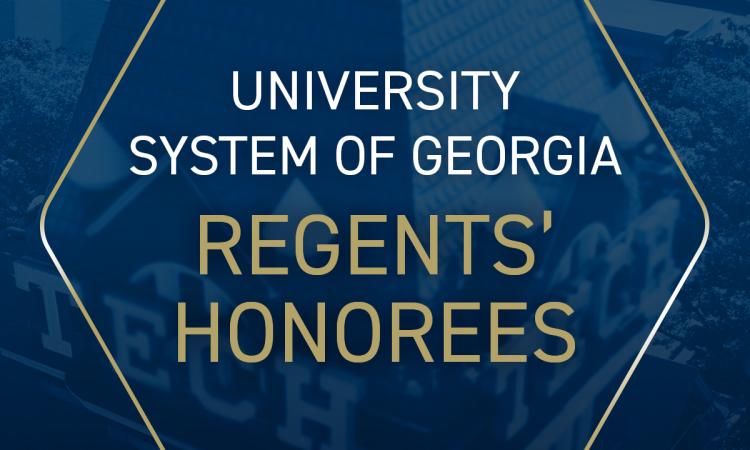 Graphic card reading "University System of Georgia Regents' Honorees."