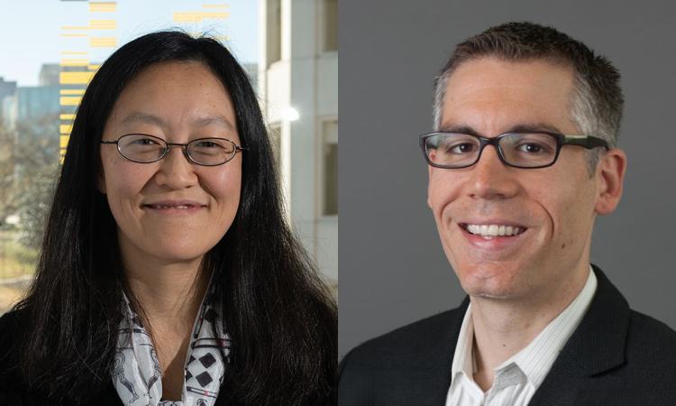 Composite image of Hang Lu and Craig Forest.