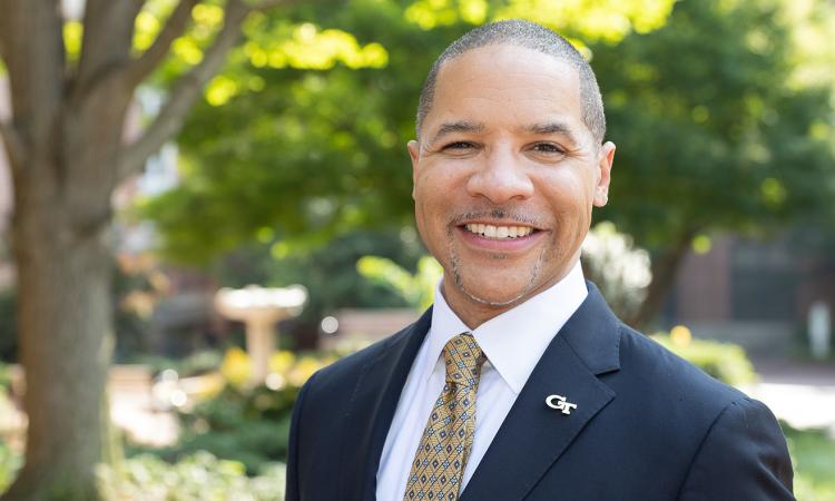 Mitchell Walker poses outside Tech Tower.