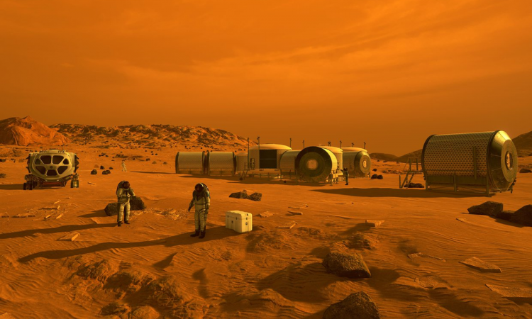 Visualization of people on Mars