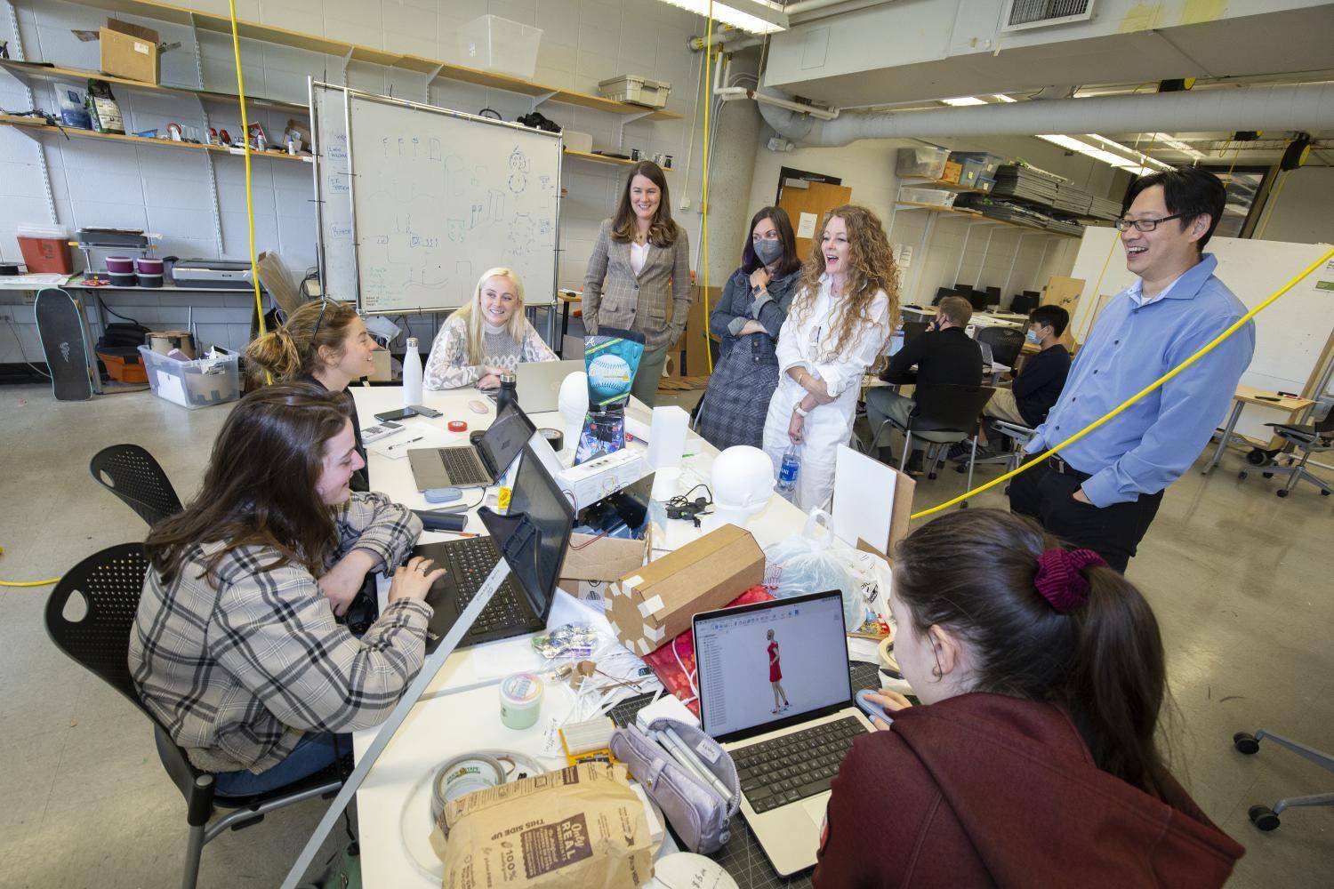 Student teams meeting with Audrey McLoghlin 
