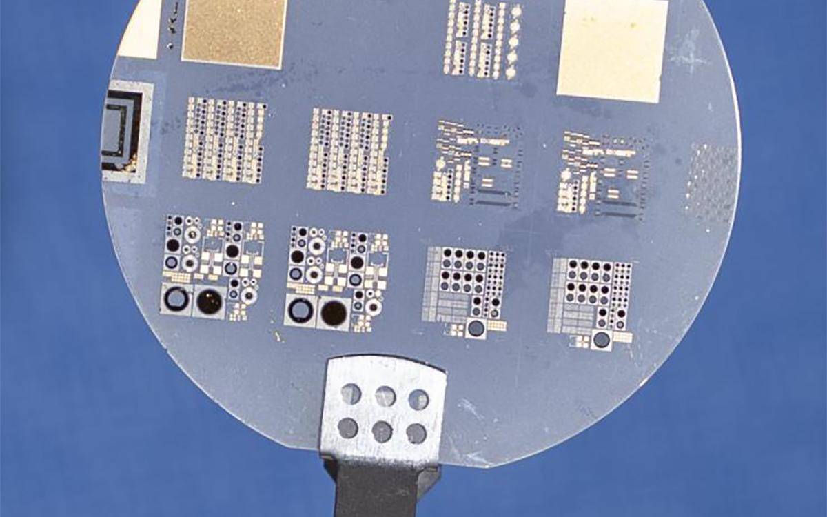 closeup view of AIN-based semiconductor
