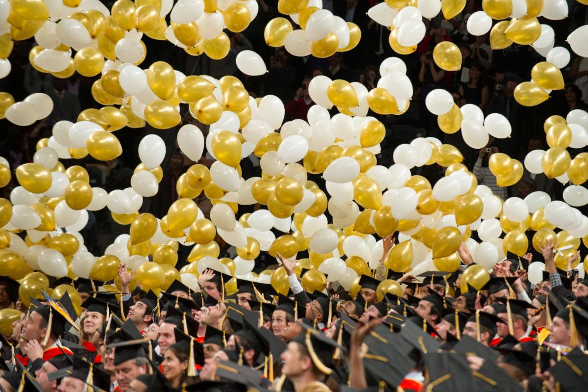 Graduation balloons.
