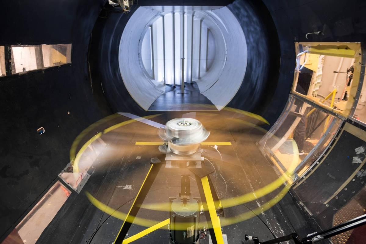 Located on the ground floor of the Daniel Guggenheim School of Aerospace Engineering building, the low-speed wind tunnel is a state-of-the-art facility for experimental research.