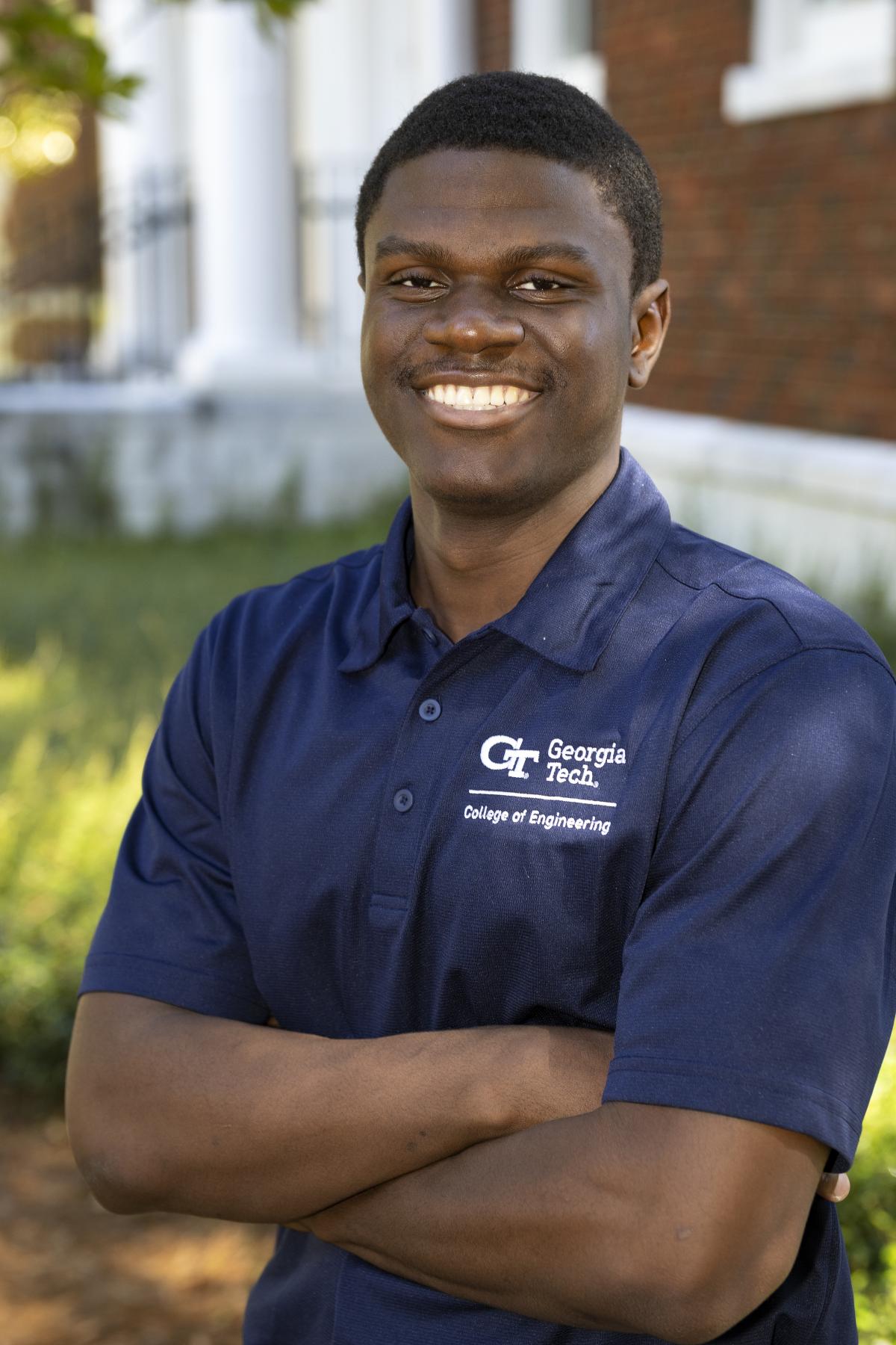 Gideon Ndeh on the Georgia Tech campus