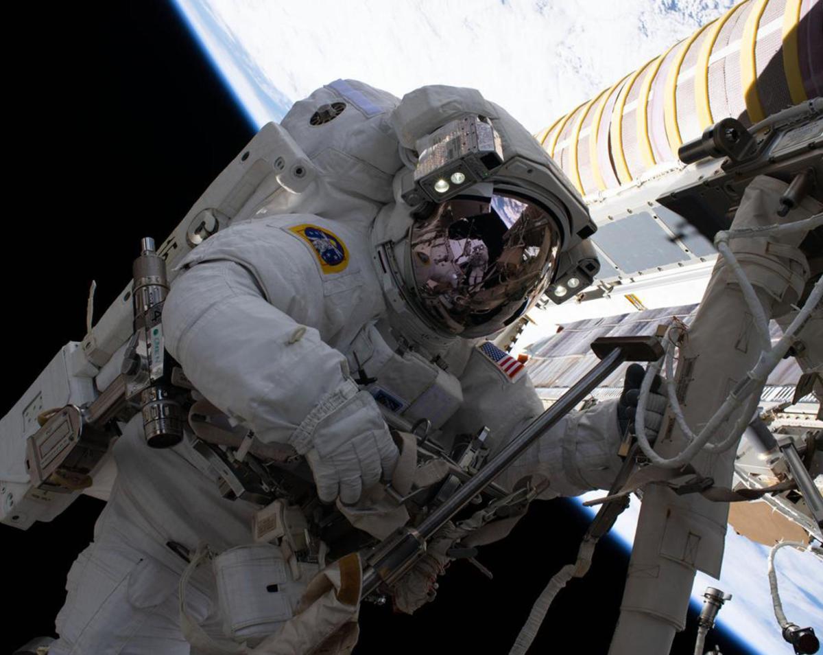 Shane Kimbrough on spacewalk