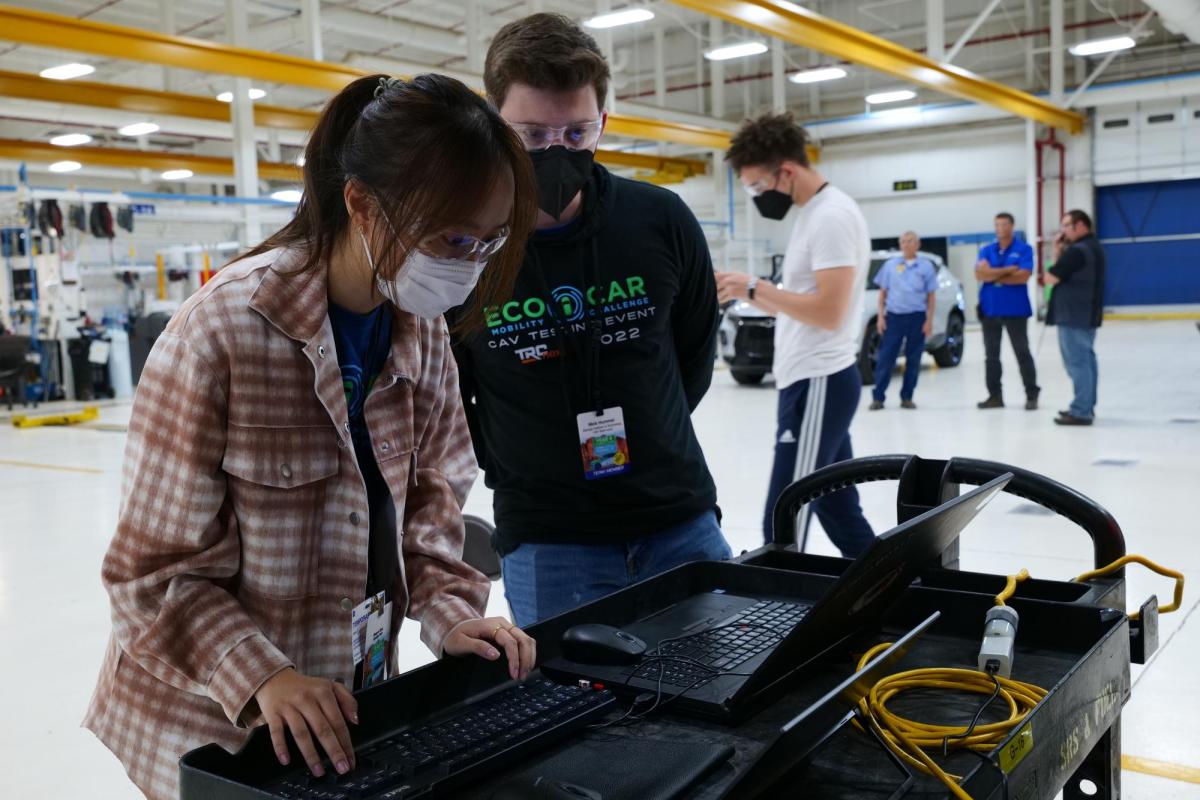 students working on computers