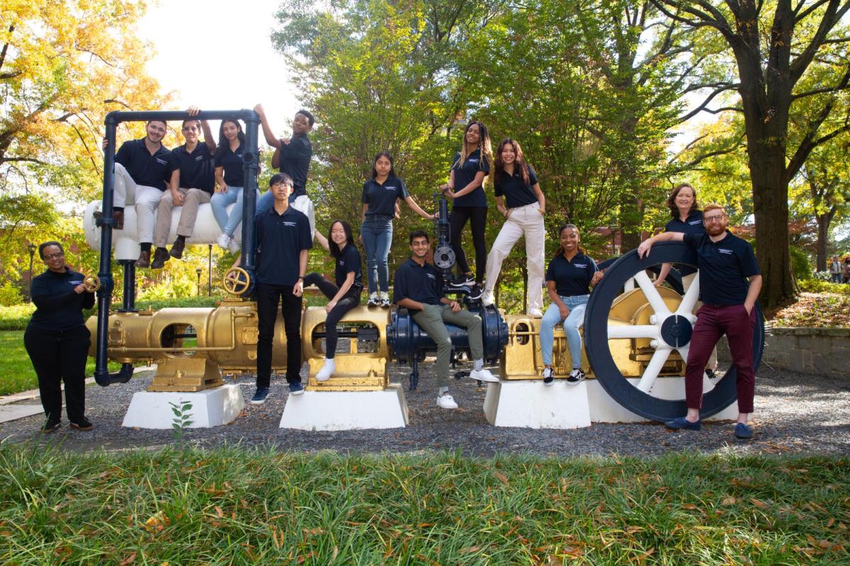 2021 Clark Scholars and staff at Steam Engine