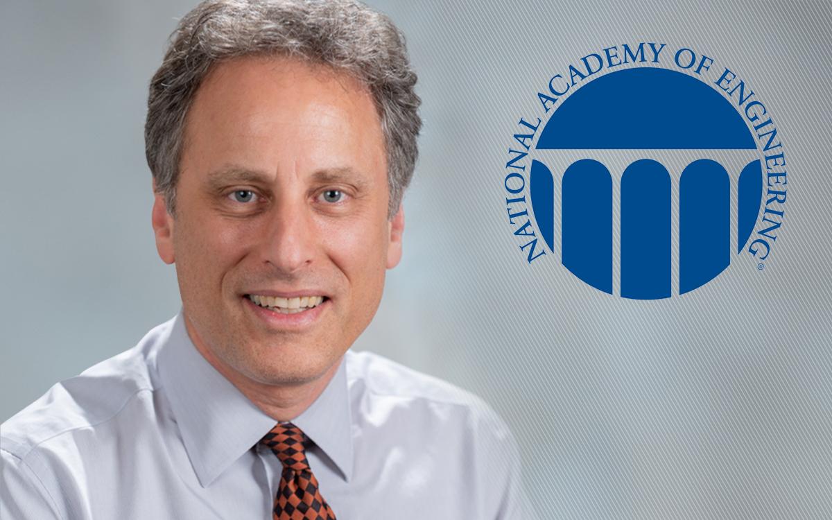 Mark Prausnitz headshot with the National Academy of Engineering logo