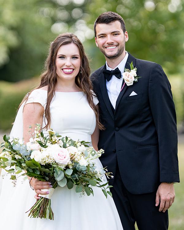 Anastasia Schauer and August Kohls at Schauer's wedding.