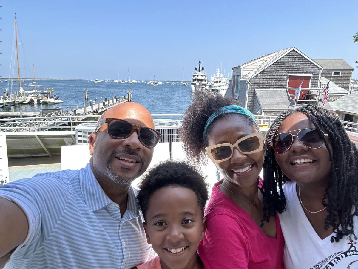 The Beyah family at Martha's Vineyard