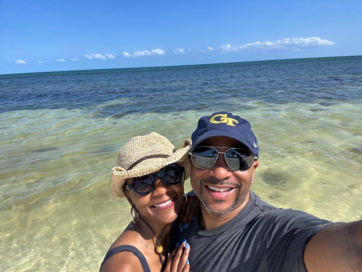 Raheem and Kali Beyah at the beach