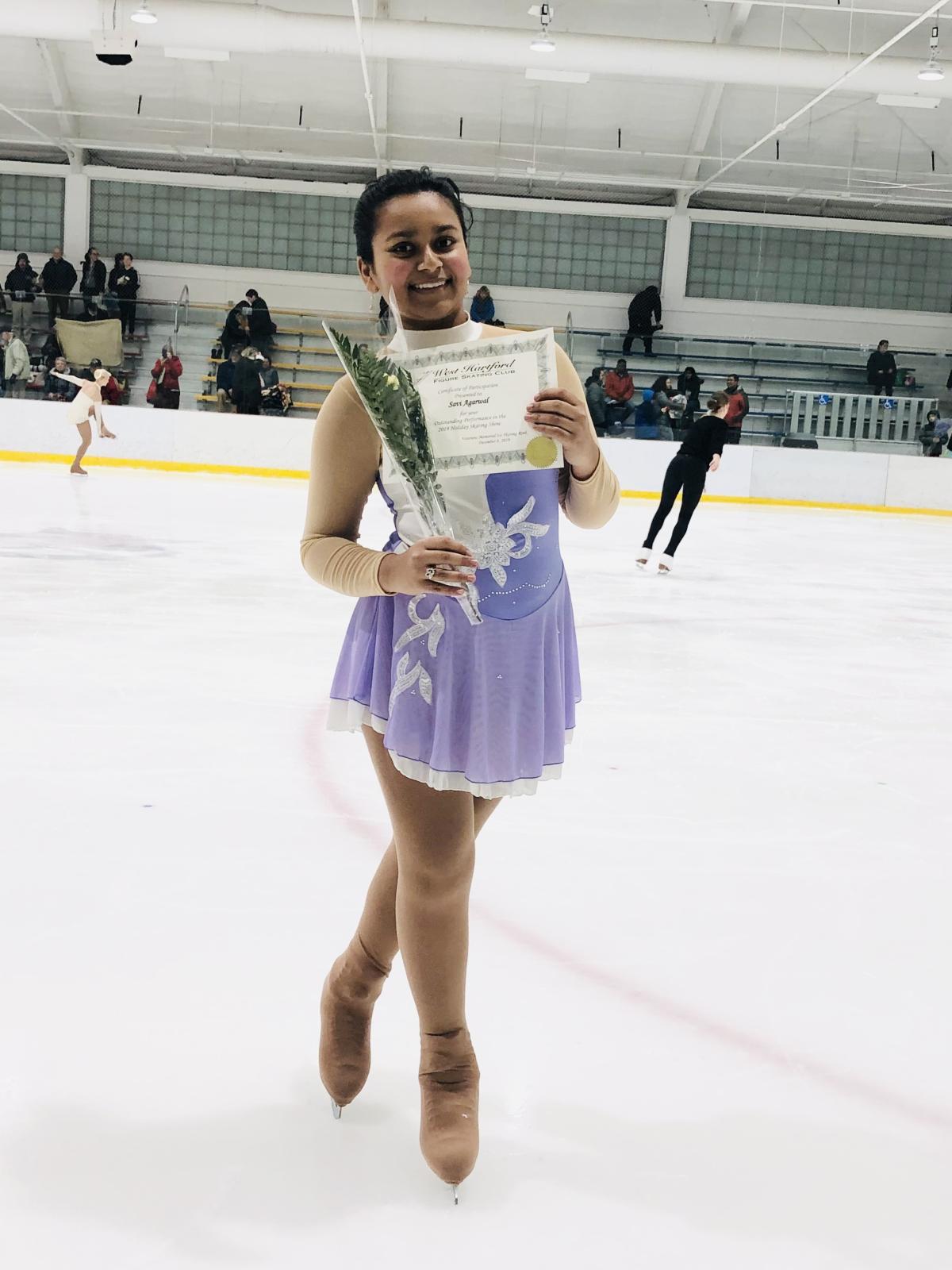 Savi Agarwal ice skating