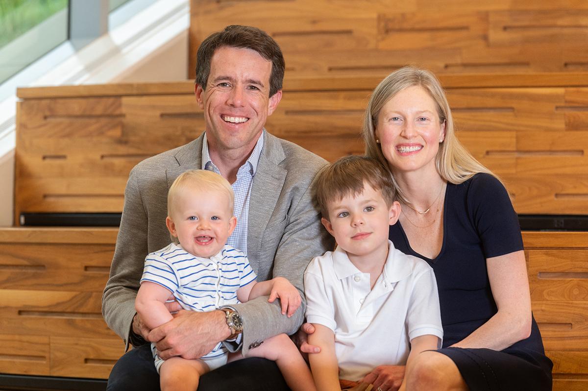 Josh Vose with his family at Georgia Tech