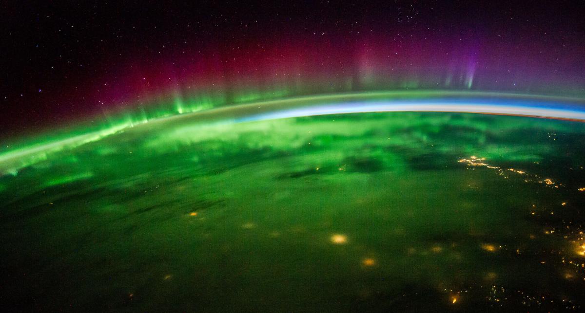 Earth and aurora