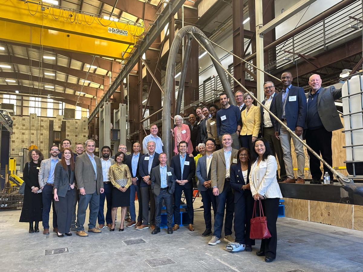 group of people in warehouse