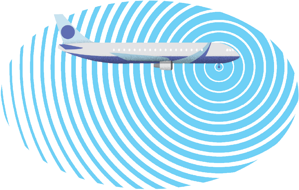 illustration of an airplane, representing pilotless flight