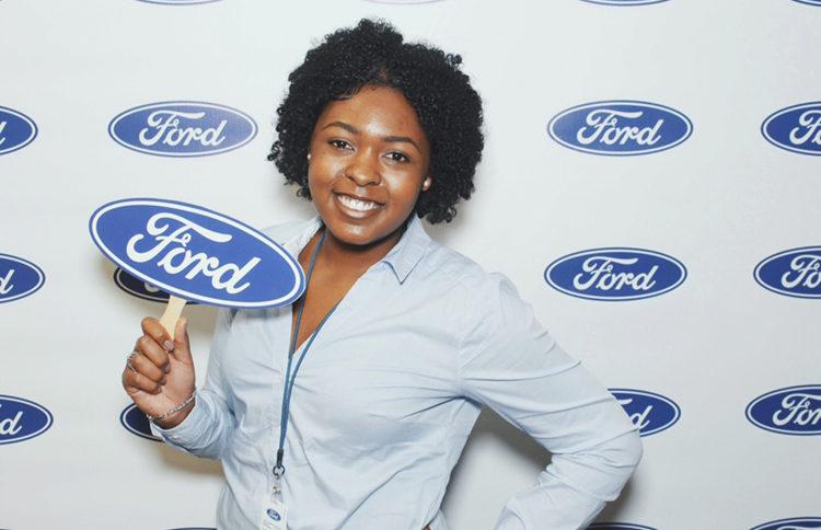 Quinnell at her Ford internship