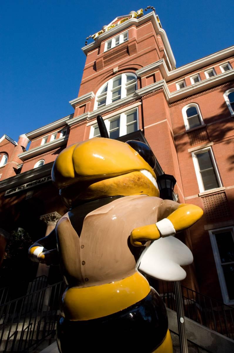 Buzz statue in front of Tech Tower, photo