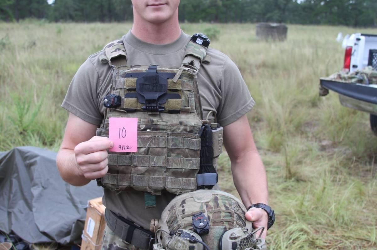 Image of soldier with gear and helmet