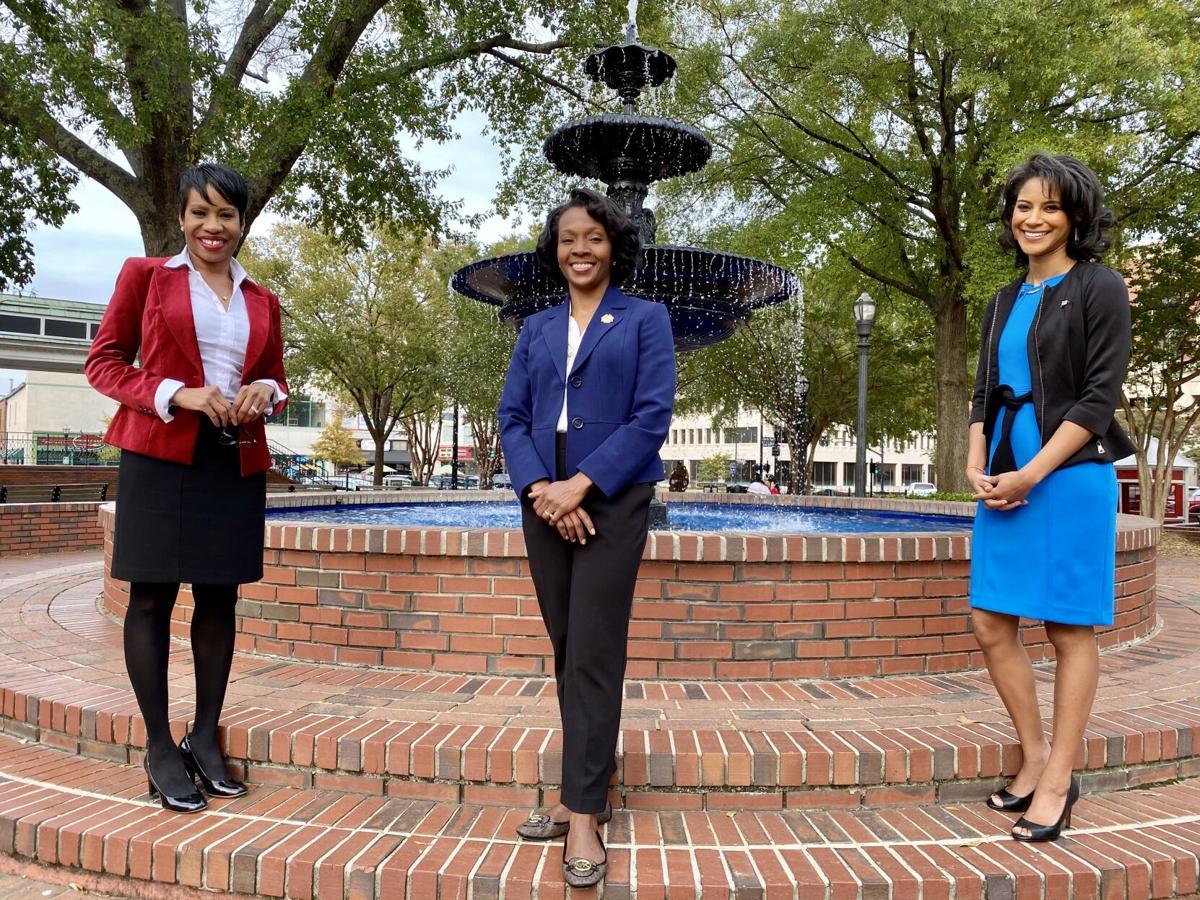 District 4 Comissioner Monique Sheffield, Chairwoman Lisa Cupid and District 2 Commissioner Jerica Richardson
