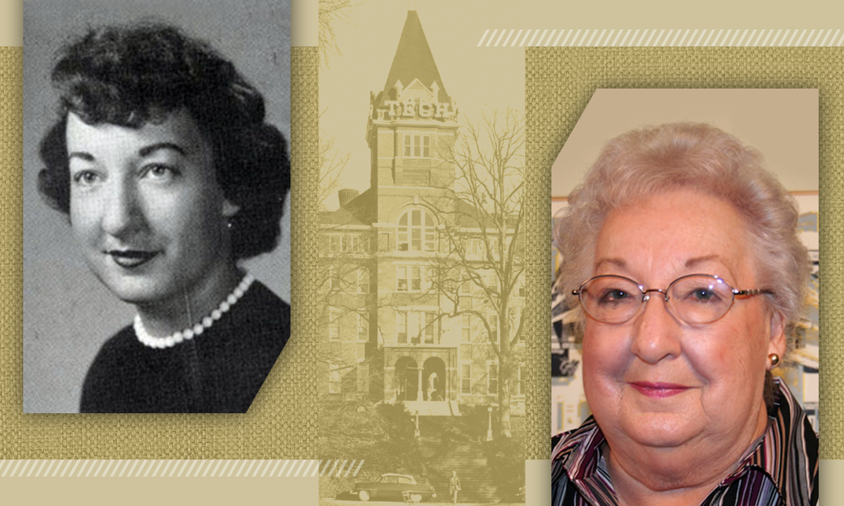 Martha Quo in school and then at 80